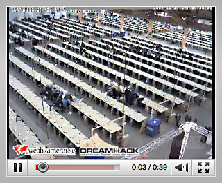 DreamHack Winter 2007, B-hallen, inflyttning