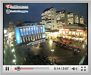 Film från Hötorget i Stockholm, ankomsten och avresan från Nobelprisutdelningen 2009