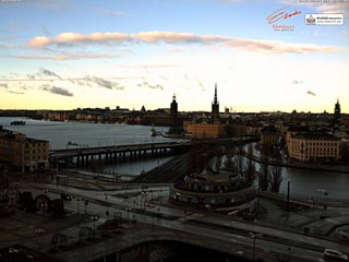 Webbkamera, Stockholm, Slussen, Riddarfjärden, bildgalleri, vackert, webcam, julafton, christmas, väder, weather