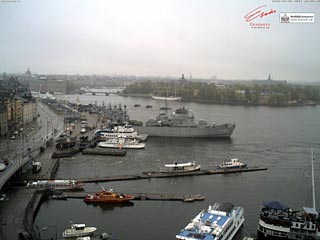 Webbkamera - Militärfartyg i strömmen, väder