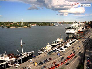 Webbkamera, Stockholm, Stadsgården, strömmen, väder