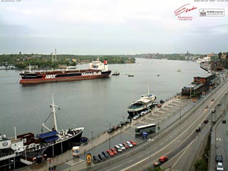 Webbkamera - Stenas bulkfartyg i strömmen, väder